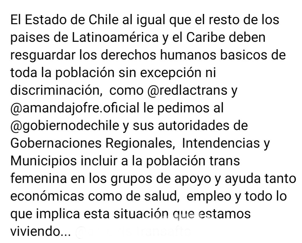 LORRAINERGUA's tweet photo. @IntendenciaLBO @GobiernodeChile @segegob @Segpres @ehantelmann @ValeriaPonti @SernamEGChile @ministeriosalud @TransLibera @AmandaTransOfic @FrenteDS @IntendenciaXV @GOREAntofagasta @IntendenciaRM @AChMChile @gorebiobio @gorecoquimbo
@inddhh @Contraloriacl @MinDesarrollo https://t.co/BUrCrlDfV9