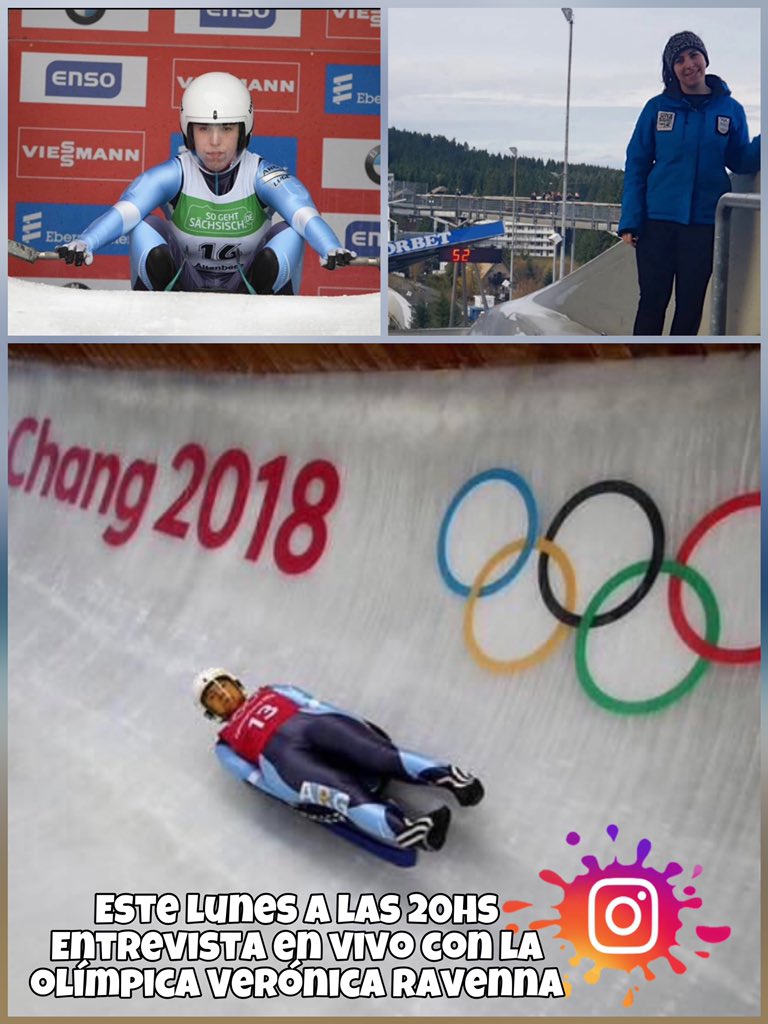 Este #lunes a las 20hs entrevista en vivo con la olímpica <a href="/iloveluge/">Veronica Ravenna</a> en mi #Instagram 
#luge #jjoo <a href="/argentina_cero/">Argentina Bajo Cero</a> #juegosolimpicos