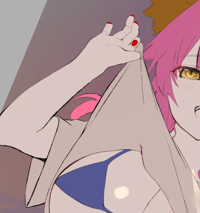 今進めてる絵の女皆脱げてる 
