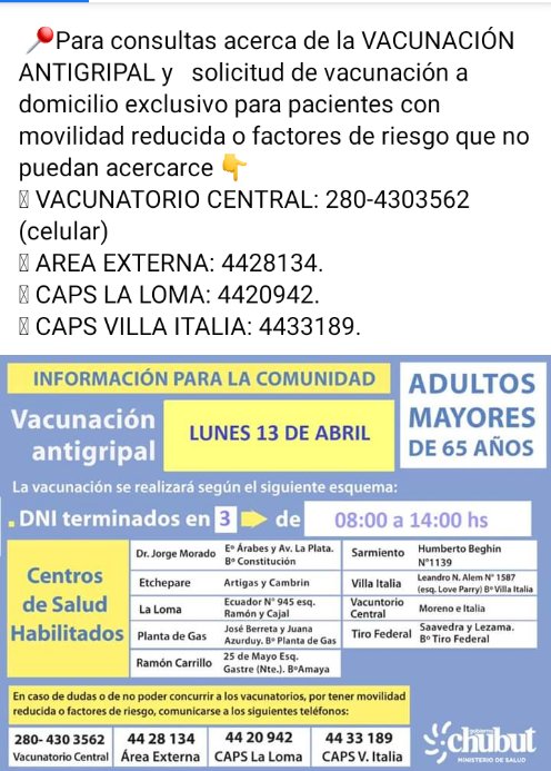 #VacunaciónAntigripal
#65Años
#HospitaldeTrelew