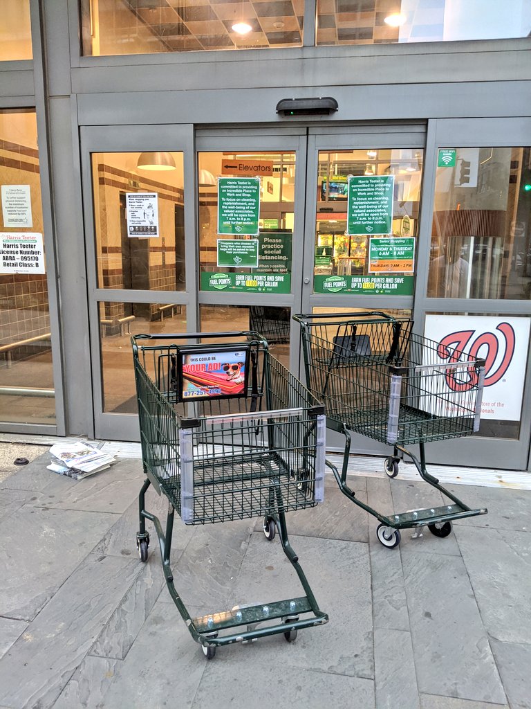 Randomly rude: A guy just walked a foot outside of the grocery store with a cart, picked up his stuff, and left the cart blocking the entrance.  @PoPville – at  Harris Teeter