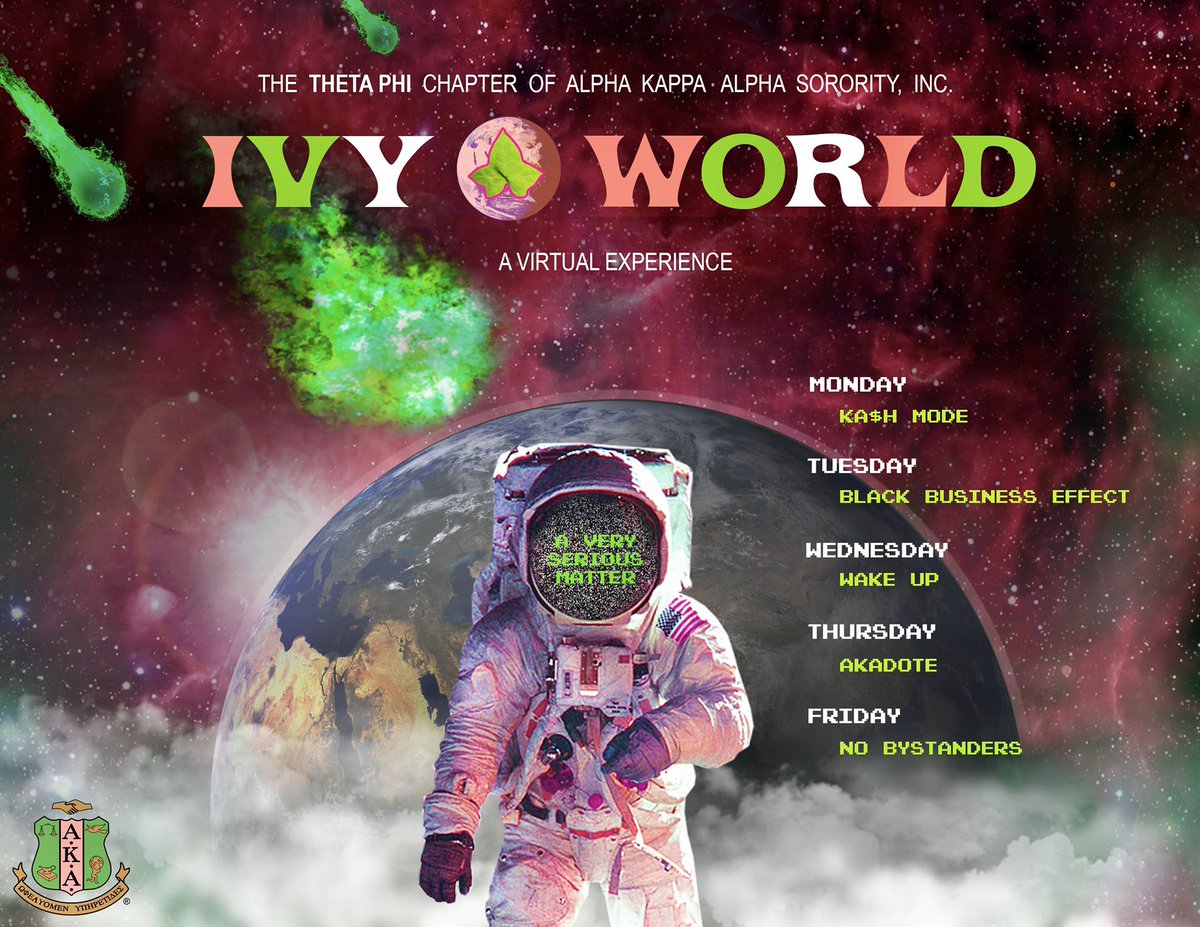 Due to unforeseen circumstances because of the COVID-19 pandemic, we are bringing you IVYWORLD: A Virtual Experience throughout the week (4/13-4/17). Check our social media everyday this week for the events! 