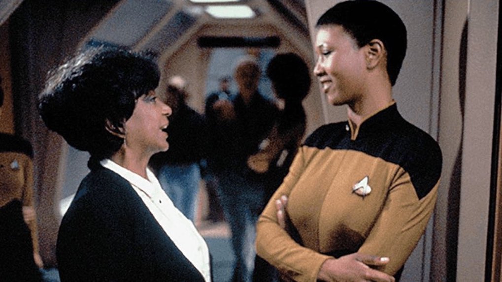 This influenced some of history’s groundbreaking astronauts, including Mae Jemison, the first African American woman to travel in space in 1992 aboard the Space Shuttle Endeavour. She also appeared as Lt. Palmer in Star Trek: The Next Generation, S6 E24 "Second Chances".