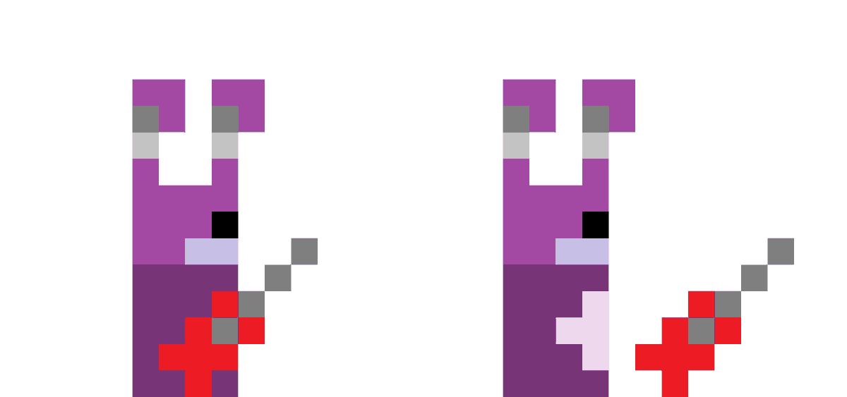 Pixel art of fnaf bonnie i made.