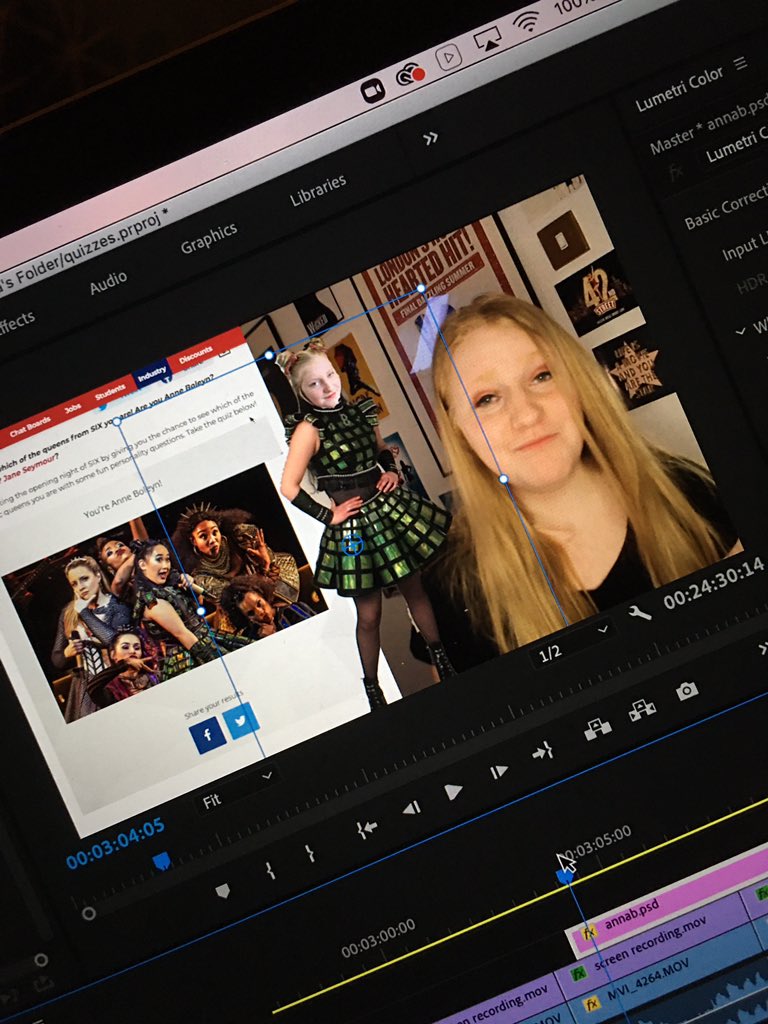WestEndCorner's tweet photo. Yes that is my head on @millieoconnell body!!! Been busy editing my next yt video can’t wait for you all to see it, it should be our soon!!! Would be amazing if you coud subscribe if you haven’t already!!! #youtube #theatre #vidoeediting #six #sixmusical https://t.co/G0Xo7bnxeo https://t.co/TShRravDep