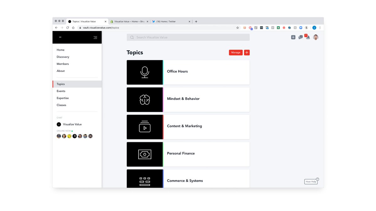 1/ The VV VaultAn ever-evolving library of content, the fundamental principles, tools, and techniques that are being tested to scale the Visualize Value brand (both consumer and B2B).