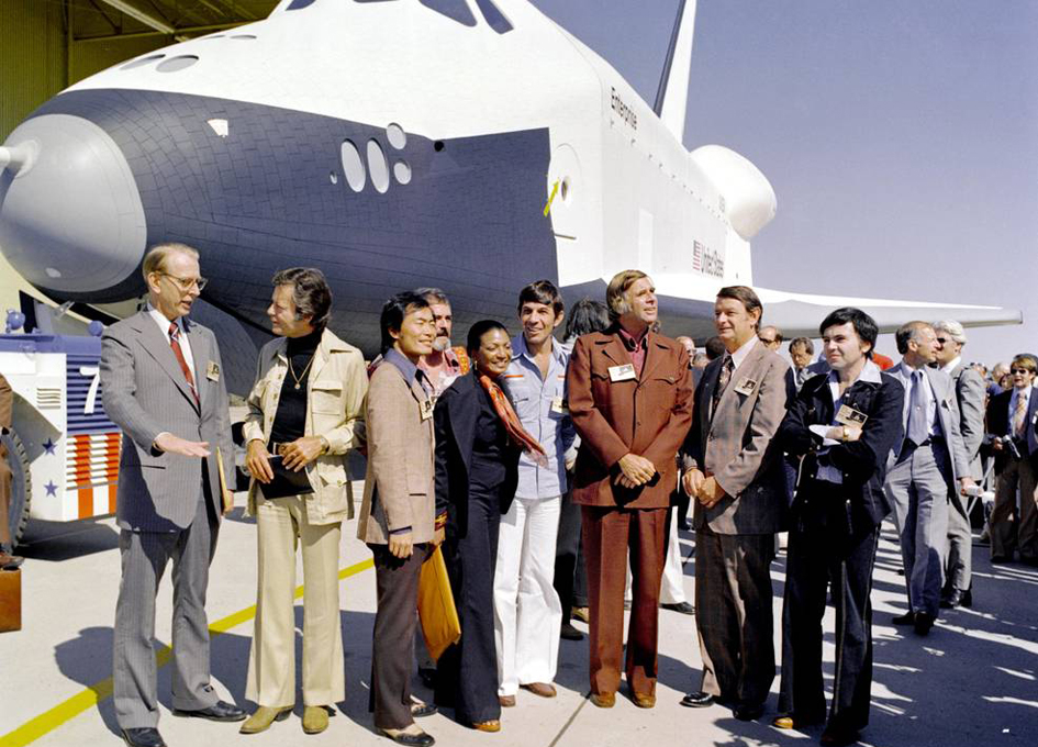 And for the ultimate collaboration between Trekkies and space travel - In 1976, after thousands of Trekkies sent letters to the White House, NASA named their first orbiter shuttle the Space Shuttle Enterprise. Technically Trekkies got the Enterprise to space.