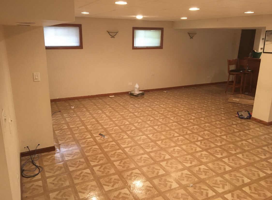 my childhood house flooded during a storm in 2011 and our basement carpet got ruined my dad did not see the problem with the new tile he installedi repeat he did NOT SEE the problem