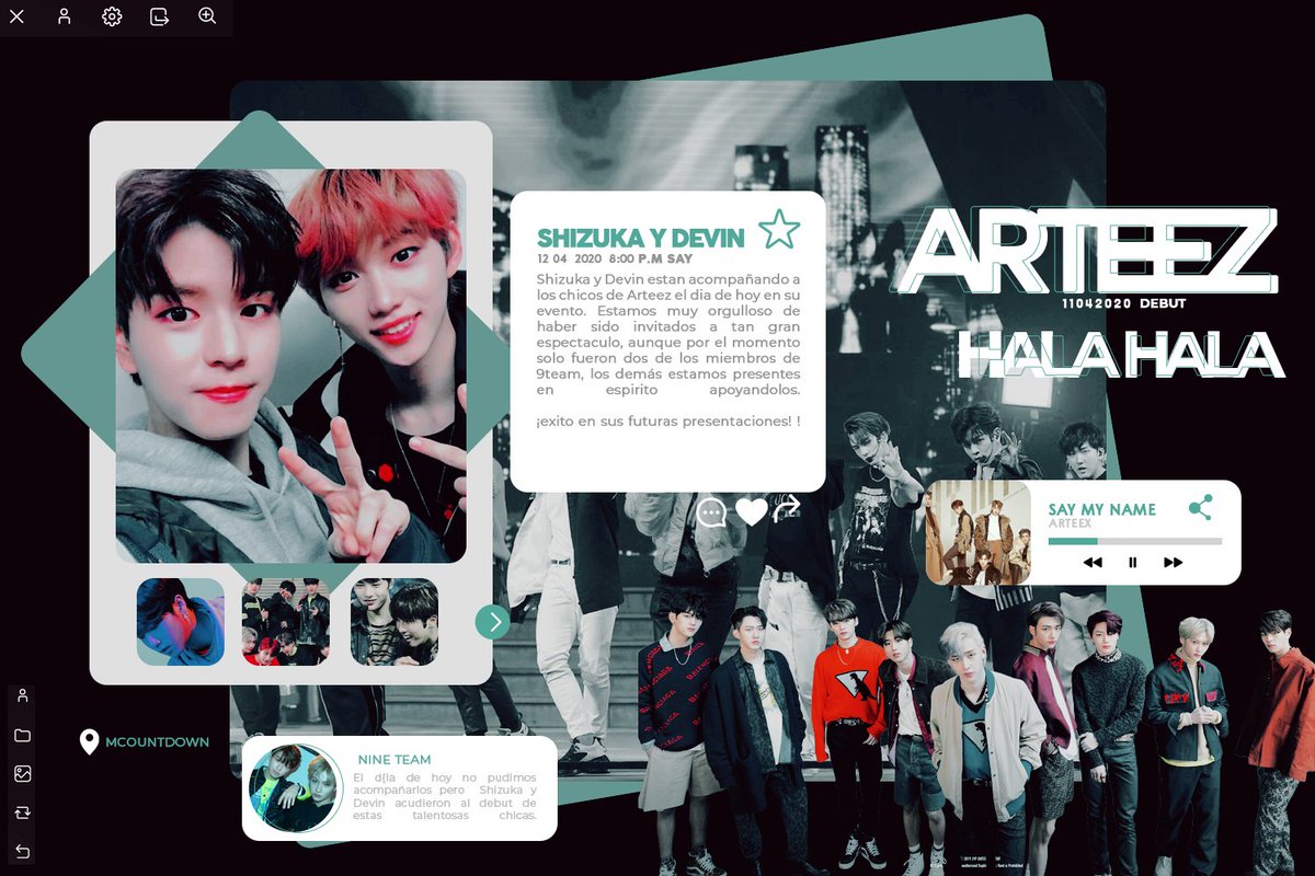 nineteamof's tweet photo. 𝗡𝗜𝗡𝗘 𝗧𝗘𝗔𝗠 𝗘𝗩𝗘𝗥𝗬𝗪𝗛𝗘𝗥𝗘
𝗔𝗟𝗟 𝗔𝗥𝗢𝗨𝗡𝗗 𝗧𝗛𝗘 𝗪𝗢𝗥𝗟𝗗
🖇 in » #ARTEEZ1STCB + #SAYARTEEZ.
Gracias chicos de @ARTEEZTW por invitarnos a su comeback el día de hoy. Estamos haciendo stream de ambas canciones para apoyarlos ¡Felicidades! https://t.co/YnoD7h9kmP