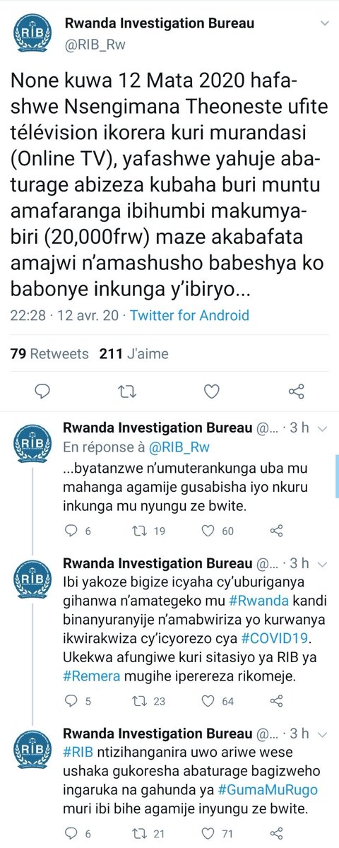 Marius Komeza Journalism Is Not A Crime I M Calling For The Immediate Release Of The Journalists Theoneste Nsengimama Yvan Mugisha John Gahamanyi Saul Butera Valentin Muhirwa David Byiringiro The