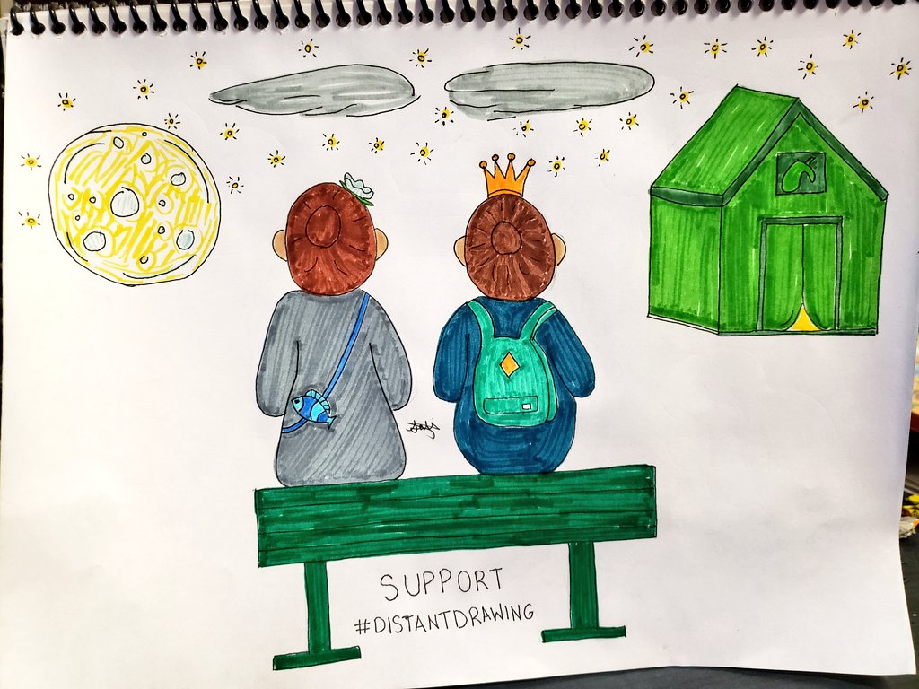 actuallynotsali's tweet photo. While #support looks different right now it still feels the same. Even though my best friend & I can't sit together, eat junk food & chat, we can still support each other. We phonetalk everyday, multiple times a day, & we hangout on each other's islands in #ACNH. #DistantDrawing https://t.co/BTqDZ9PaCc
