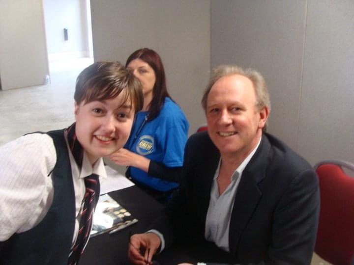 The Fifth Doctor has been my hero through out childhood into adult life. I finally met Peter Davison in 2011 and I was a nervous wreck. It was an absolute honour to finally meet my hero after all these years. (Although I was cosplaying Turlough who tried to kill the Doctor) 3/6