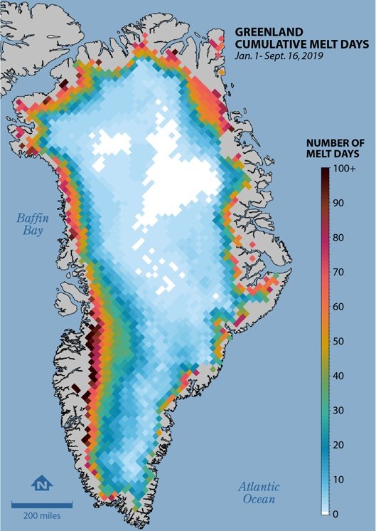 Greenland:1. Recent melt is exceptional2. Models underestimate rate3. Loss of ice ¼ trillion tons per year4. Sea level rise feedback cycle5. Melt accelerating exponentially6. Disrupting ocean conveyor belt7. Ice sheet changes are non-linear8. Now beyond the tipping point