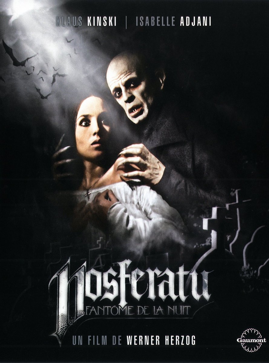 19-Nosferatu: Fantôme de la nuit.J'ai plus accroché à ce film qu'à celui de Murnau. Et cela pour principalement deux raisons: les plans majestueux de la nature transylvanienne, et la performance en retenue dérangeante de Klaus Klinski en vampire.¾/5