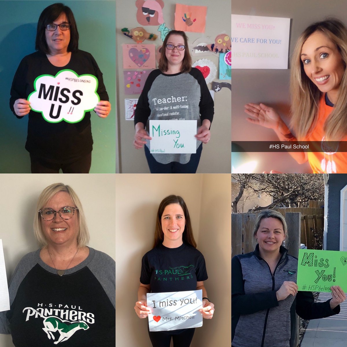 hspaulLRSD's tweet photo. Round 3, Panthers! Mrs. Hoffman, Mrs. Fulton, Mrs. Guarino, Mrs. Paul, Mrs. Mitchell, and Mrs. Neufeld want you to know how much we care about you! @louis_riel_sd @hspaulLRSD #hspaulbelonging #missyou https://t.co/oox0WRIzVJ