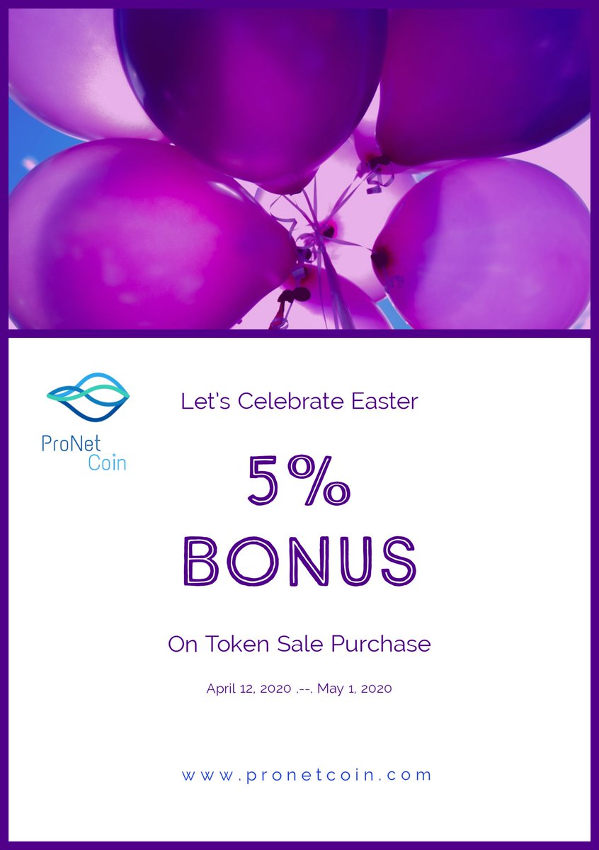 Visit pronetcoin.com/ico-page now to buy tokens and earn Bonus!!