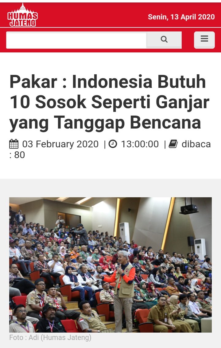 Saya sangat berharap, cetak biru JRCP yang dicetuskan oleh Bapak  @ridwankamil dapat terlaksana dengan baik untuk masyarakat Jawa Barat, kemudian juga sama dengan Provinsi lainnya, seperti Jawa TengahAgar dapat menciptakan masyarakat Indonesia yang tanggap dan sadar akan bencana