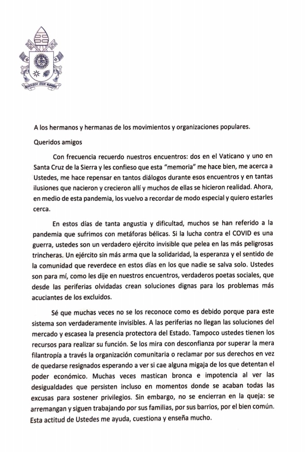 PaulaPenacca's tweet photo. Que no termine este domingo de Pascuas sin reflexionar sobre el enorme trabajo que realizan las organizaciones sociales

"Un ejército sin más arma que la solidaridad, la esperanza y el sentido de la comunidad que reverdece en estos días en los que nadie se salva solo"@Pontifex_es https://t.co/NRIAqbL6lK