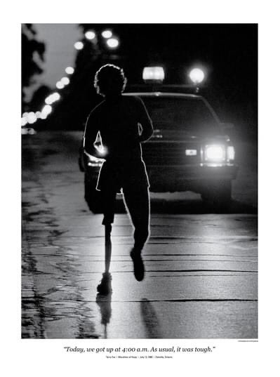 40 years ago, one of our world’s greatest heroes started the Marathon of Hope. Terry exemplified how important it is to never give up and that 𝗔𝗡𝗬𝗧𝗛𝗜𝗡𝗚 𝗜𝗦 𝗣𝗢𝗦𝗦𝗜𝗕𝗟𝗘. 

“𝒕𝒓𝒚 𝒕𝒉𝒆 𝒊𝒎𝒑𝒐𝒔𝒔𝒊𝒃𝒍𝒆 𝒕𝒐 𝒔𝒉𝒐𝒘 𝒕𝒉𝒂𝒕 𝒊𝒕 𝒄𝒂𝒏 𝒃𝒆 𝒅𝒐𝒏𝒆”