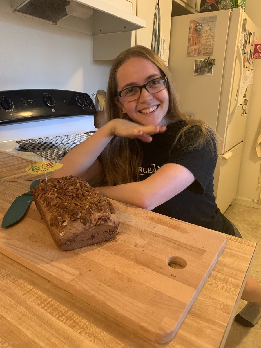 #virtualhangout We had a cake #bakeoff challenge via zoom! Amber was our judge but we all win because now we all have cake. Except Anna I guess who apparently hates cake?