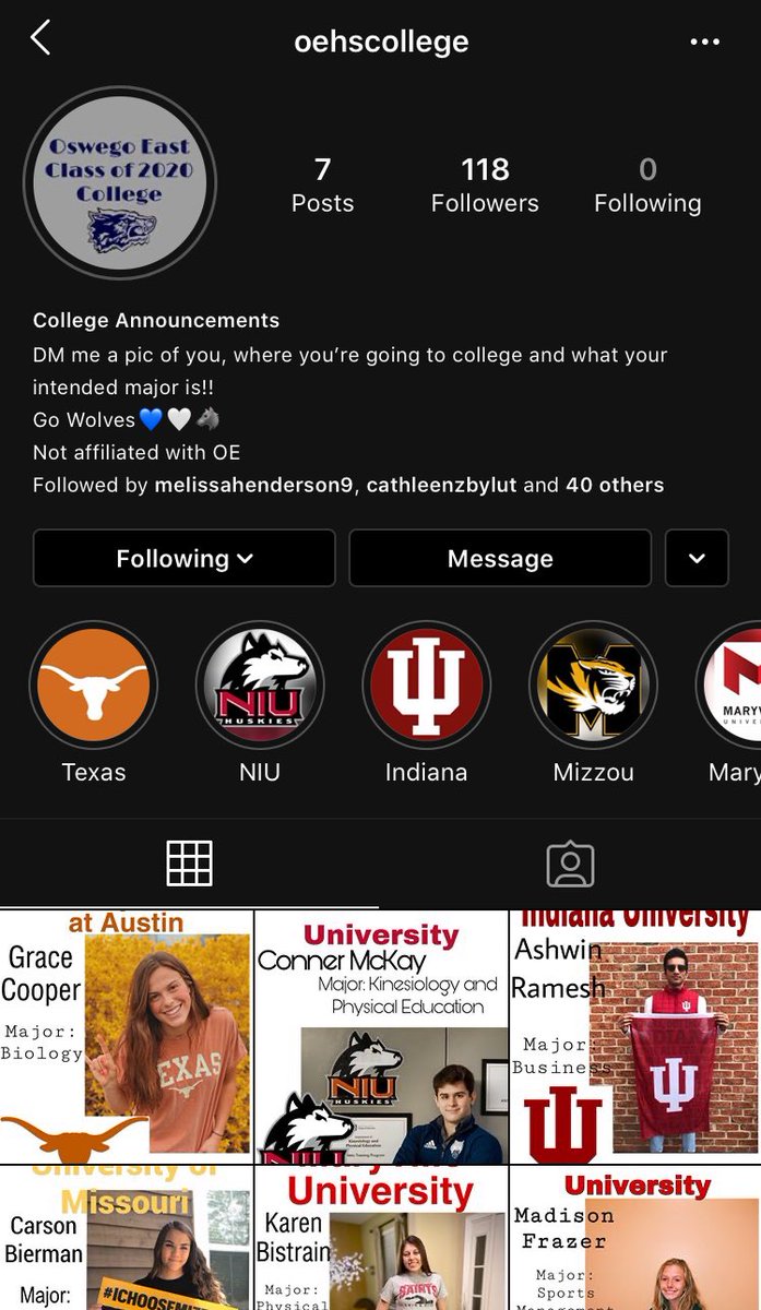 SENIORS ‼️ Follow @oehscollege on Instagram &amp; DM them where you have decided to go along with a picture of you!