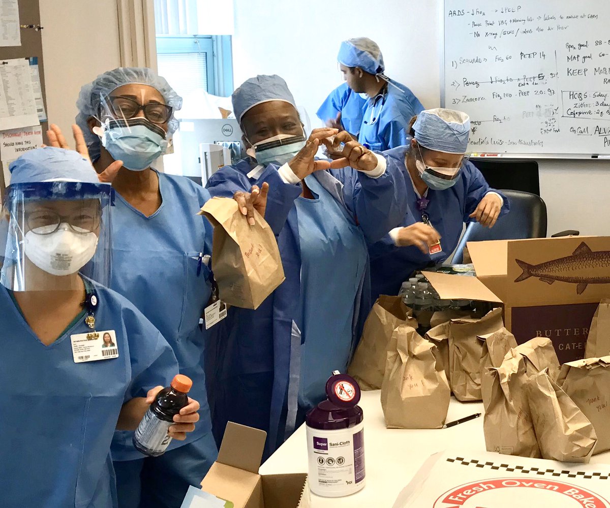 As of this weekend, thanks to the thoughtfulness and generosity of donors, we have been able to provide 5,110 meals to those on the frontline Healthcare Heroes
Please share our link or donate. $10 provides a meal for a Healthcare Hero
donorbox.org/feed-nyc-healt…