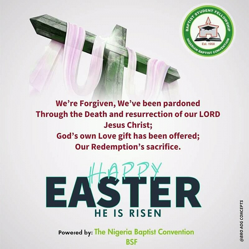 BSFNigeria1's tweet photo. Happy Easter.
#ResurrectedLife
#EasterMessage
#BSFNigeria https://t.co/lpGk6yvQFF