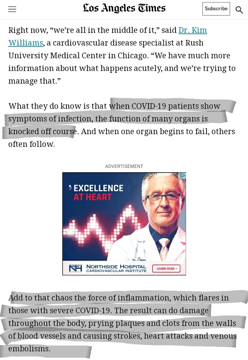   #COVID19 causes strokes, heart attacks, and embolisms.