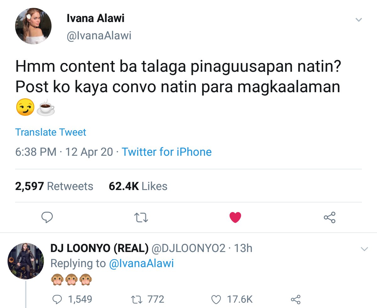 JecelGoyha's tweet photo. O oh 😍😍😍 haysss buti na lng ngayon lang kayo super nagtrend hahaha kung hindi nakowww baka late lagi sa pagpasok sa trabaho 🤣🤣🤣✌️witty's side of @DJLOOONY02 #Loovana @IvanaAlawi #BarakongKape https://t.co/b9KqW38Xxn