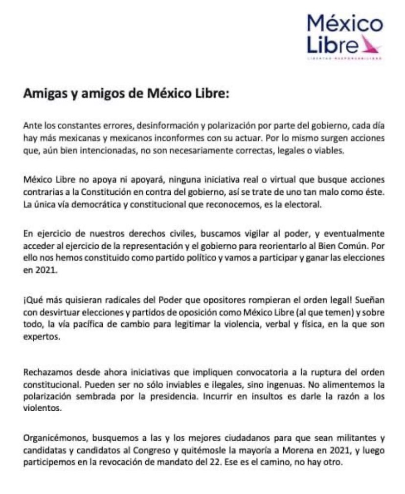 FelipeCalderon's tweet photo. Estamos organizándonos para competir por la vía electoral en contra del gobierno y derrotarlo en las urnas el próximo año. Estamos construyendo no sólo un partido de oposición sino el contrapeso político al poder que hace falta, pero no apoyaremos propuestas inconstitucionales. https://t.co/LL65HmCLM3