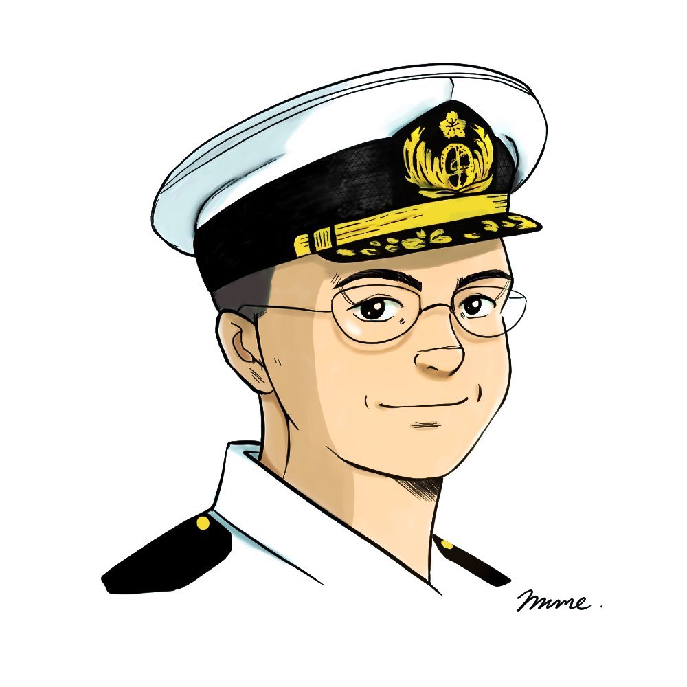Uzivatel 草壁メイム Na Twitteru かばたか Kabayashi358 さんが ずっと長い間 白黒アイコンを大切に使ってくださっていたのが嬉しかったので 感謝の意を込めて色付けしました 海上自衛隊 イラスト