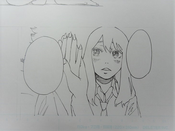 パッカ8話の1コマ。
「あ、ウロコ忘れた」となって描きなおした。 