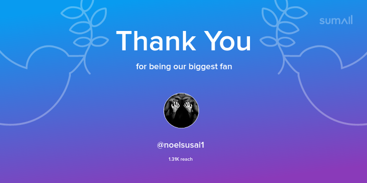 Our biggest fans this week: noelsusai1. Thank you! via sumall.com/thankyou?utm_s…