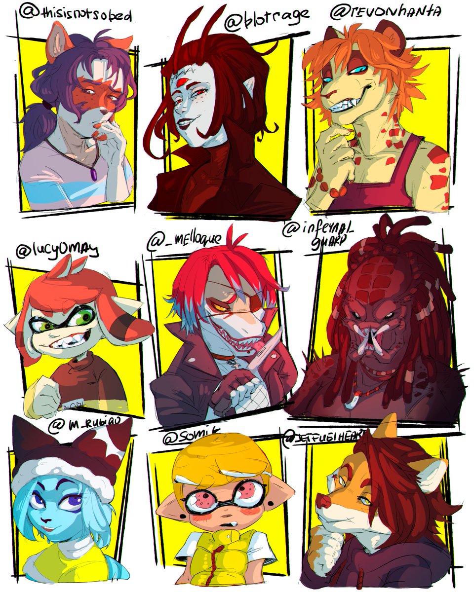 bergrimlo's tweet image. Im back from being busy so I decided to finish what I started, the draw mutuals oc thing 💋