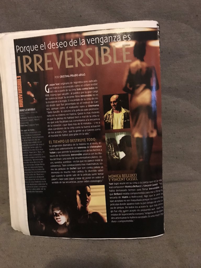 Gaspar Noé’s IRREVERSIBLE was a big deal back then.