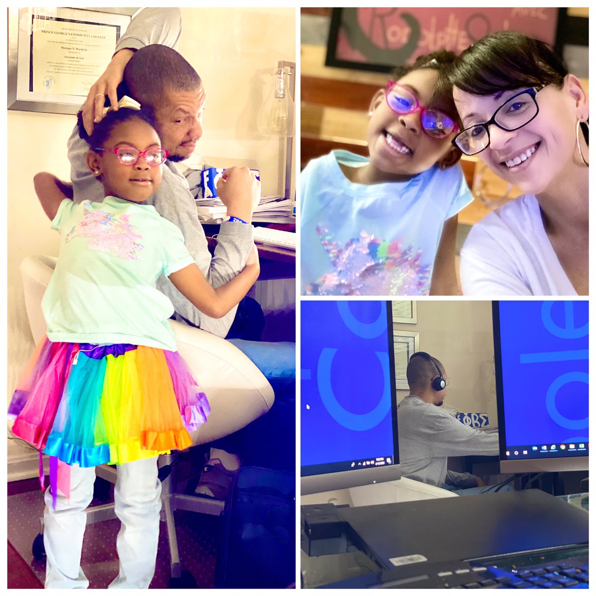 Abundantly blessed...even with both of us working (from home) today...even during #QuarantineLife! Thanking GOD for health, harmony &amp; hugs-from-the-granddaughter 😍! HAPPY RESURRECTION DAY, Y’ALL!!! 🙏🏼🙌🏽👑 #HeIsNotDead #HeIsRisen #WeAreInHisHouseEvenAtOurHouse