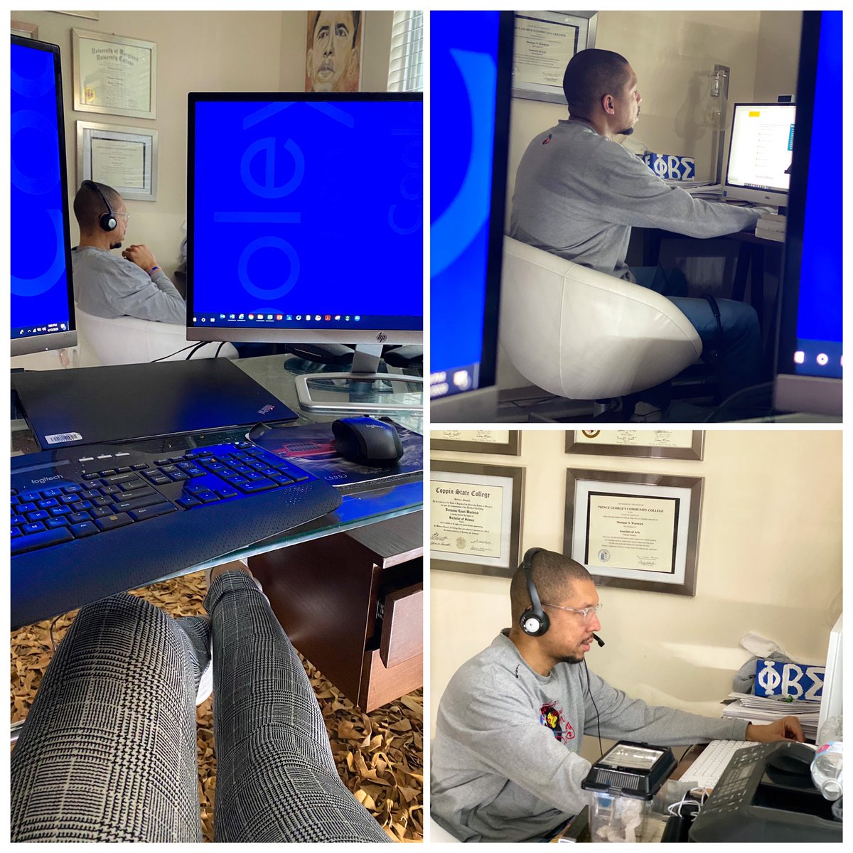 MoniqueWardrick's tweet photo. Abundantly blessed...even with both of us working (from home) today...even during #QuarantineLife! Thanking GOD for health, harmony & hugs-from-the-granddaughter ๐! HAPPY RESURRECTION DAY, YโALL!!! ๐๐ผ๐๐ฝ๐ #HeIsNotDead #HeIsRisen #WeAreInHisHouseEvenAtOurHouse https://t.co/IH4iMkFxdN
