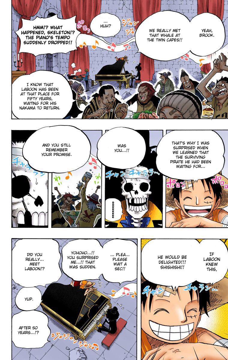 3. Brook being one of the pirates that Laboon is waiting for.