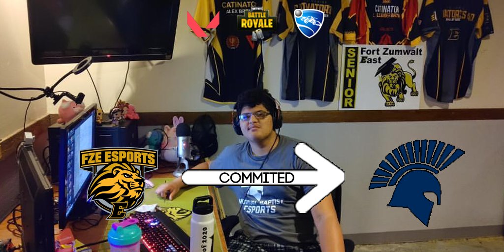 Congratulations to <a href="/LAlexanderBrow1/">LAlexanderBrown</a> on his commitment to <a href="/MBUEsports/">Missouri Baptist Esports</a> He will be joining their roster on an E-Sports scholarship beginning in 20-21. Congratulations!