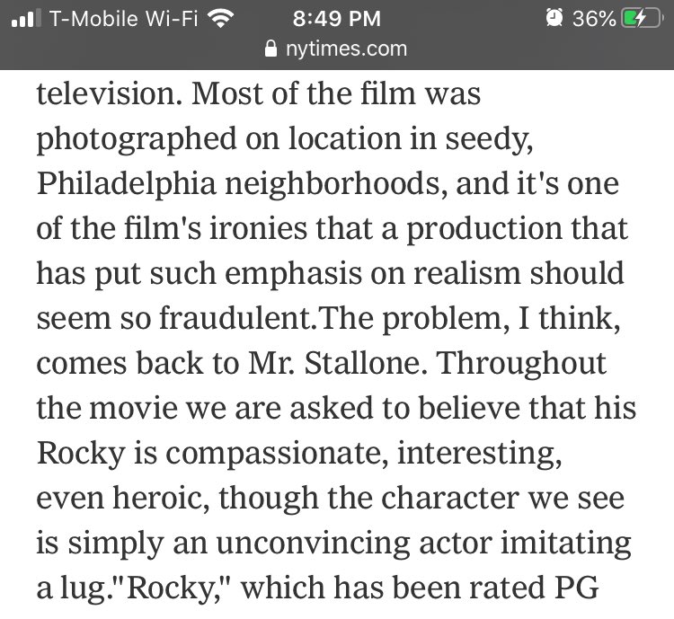 HE ALSO HATED ROCKY!! Called it a “sentimental little slum movie.”  https://www.nytimes.com/1976/11/22/archives/film-rocky-pure-30s-makebelieve.html