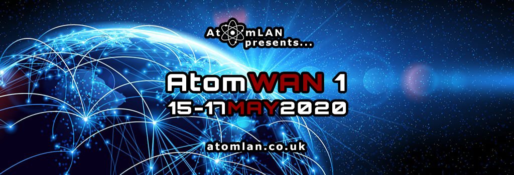 AtomLAN's tweet photo. The AtomLAN team are thrilled to announce our very first online-based 'WAN party' event...

AtomWAN 1
15-17 May 2020

Sign up for FREE today using the link below and join us for a classic AtomLAN event, but remotely!

https://t.co/eJzB42briY https://t.co/FSy6BclI74
