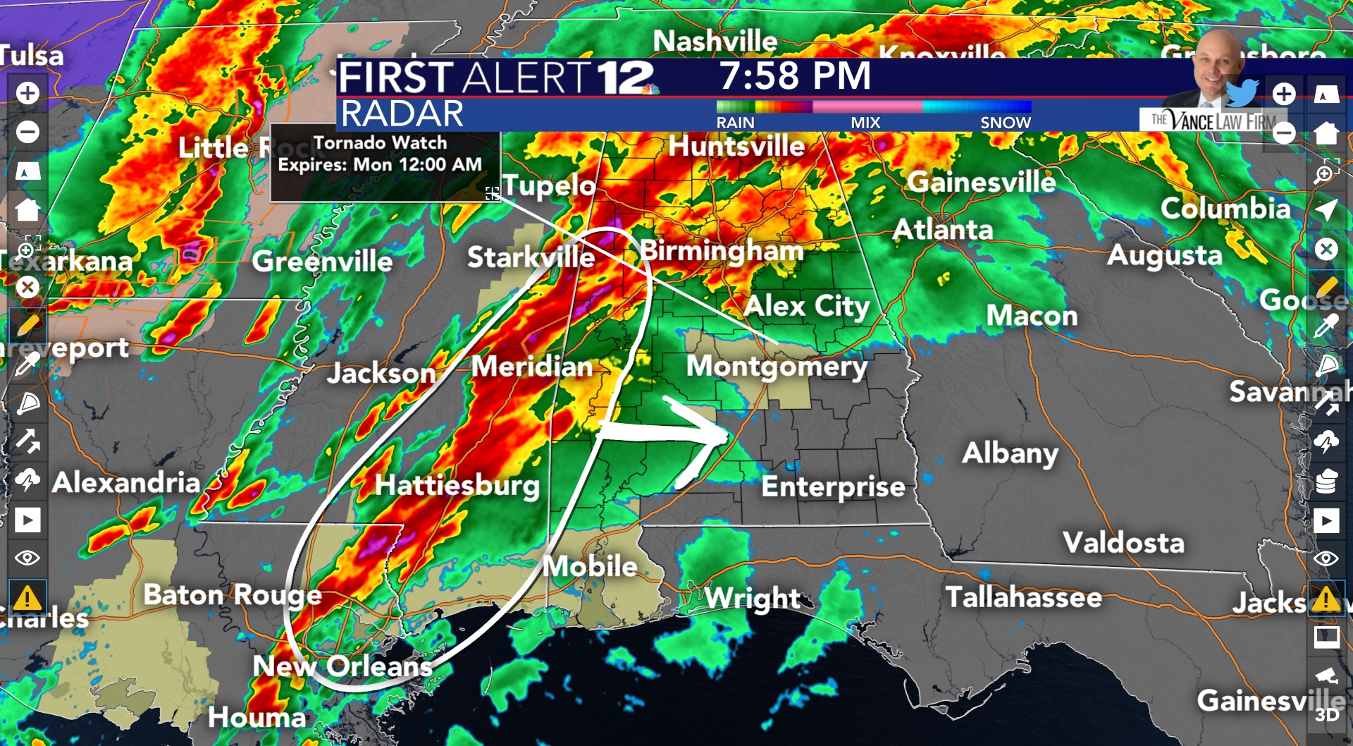 Tornado! Bassfield, MS rated EF4 w/ 63 Mile Track, Peak Winds 170