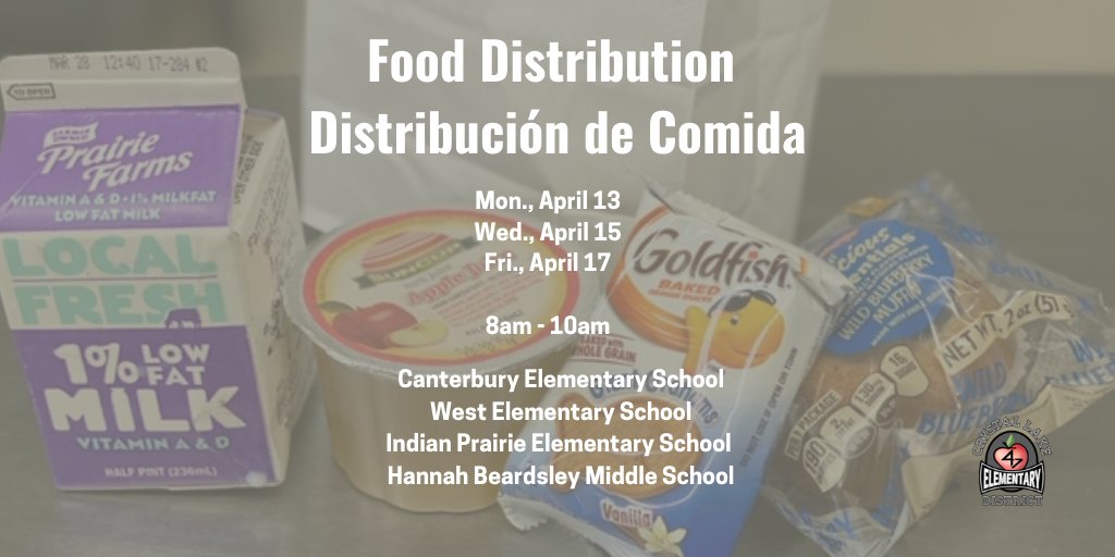 CrystalLakeSD47's tweet photo. FOOD DISTRIBUTION: Four new convenient locations at D47 schools! https://t.co/7F4YZU5HdR https://t.co/B8oCyHqvS3