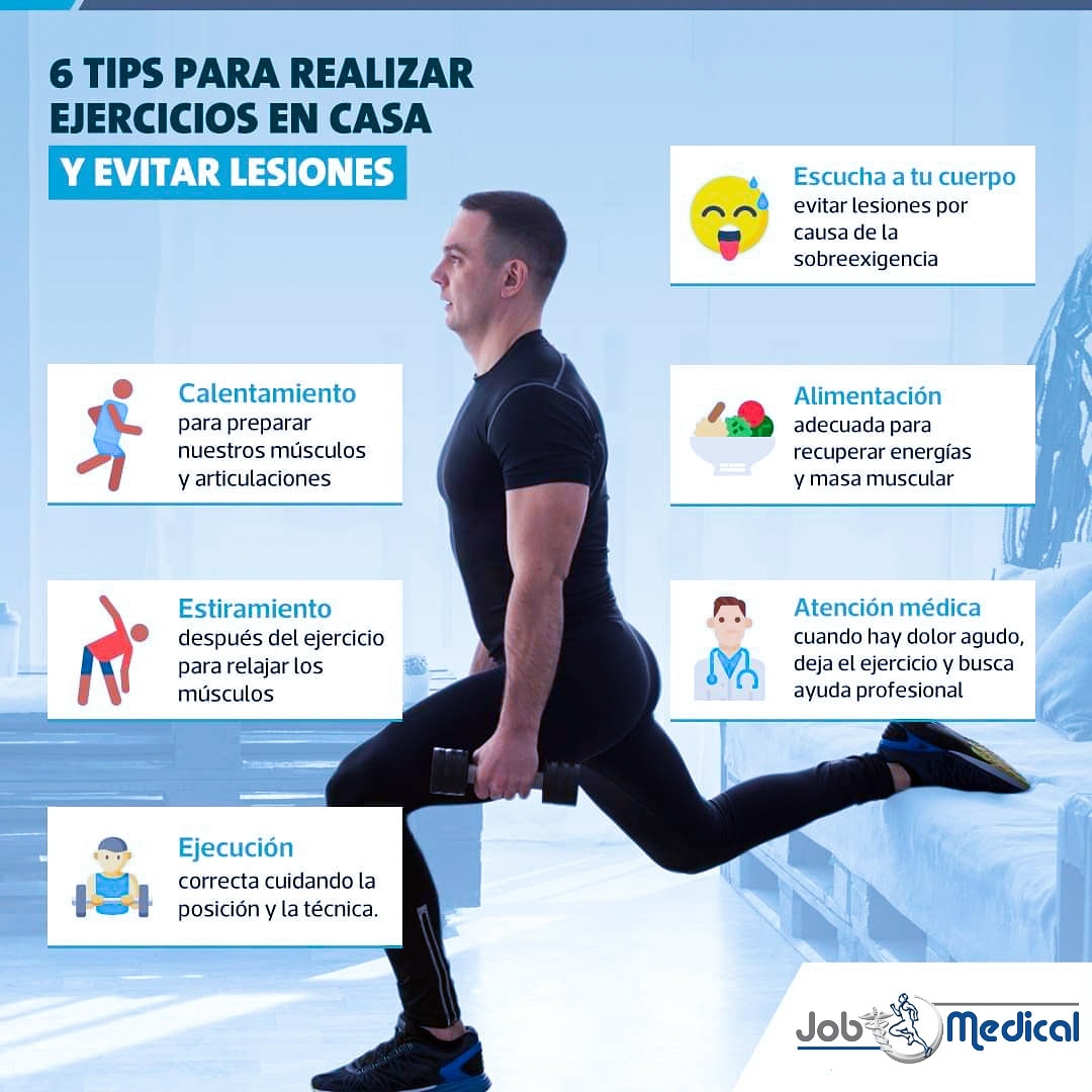 alejo_darquea's tweet photo. Tips para ejercicios en casa y evitar lesiones
#jobmedical #medicinadeldeporte #medicinaocupacional #nutrición #vivetuvidaalmáximo https://t.co/WItQREspOI