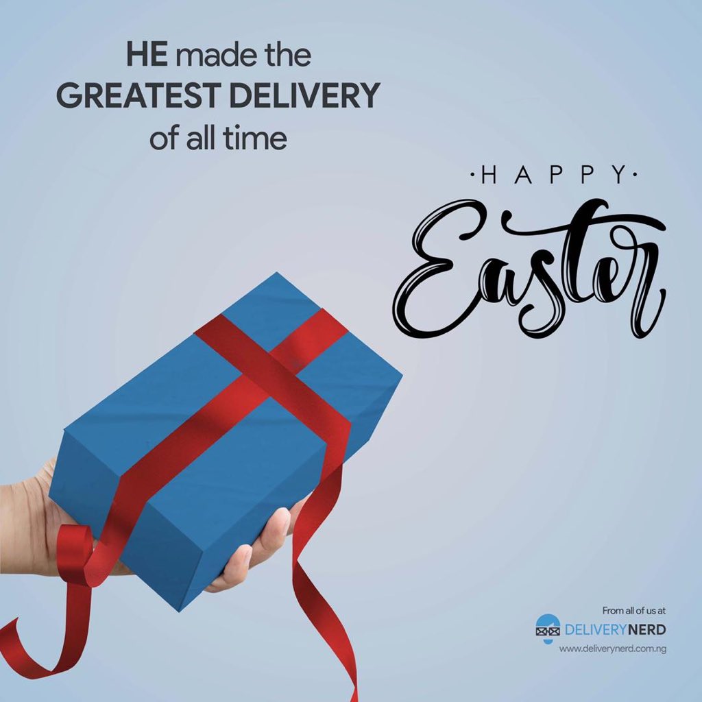 delivery_nerd's tweet photo. He made a sacrifice. He conquered death and resurrected so we can be DELIVERED from Sin, Satan and Sickness. Happy Easter! https://t.co/2sDu6RzfUj