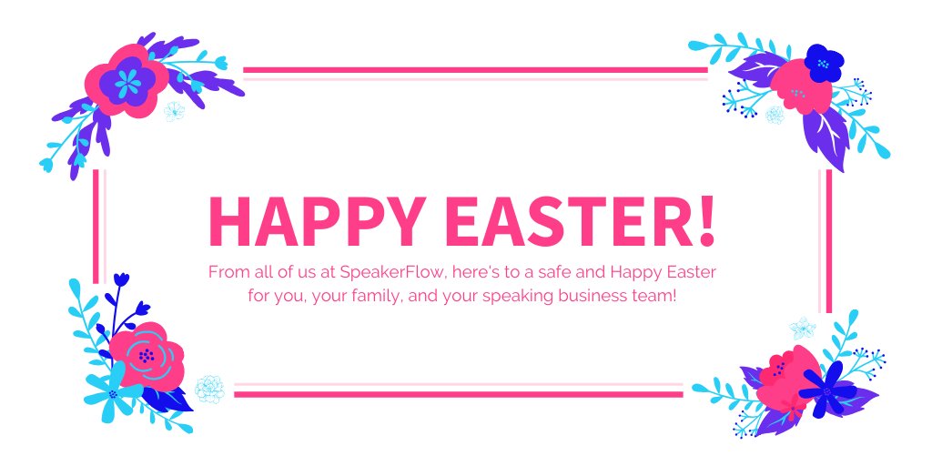 SpeakerFlow's tweet image. From the #SpeakerFlow team, cheers to a Happy Easter! 🌹 Hopefully, you, your family, and your #speakingbusiness were able to relax and celebrate 🥳 And remember, we&apos;re one day closer to getting together in person! 💓 

#strongertogether #speakerstrong #happyeaster #positivity