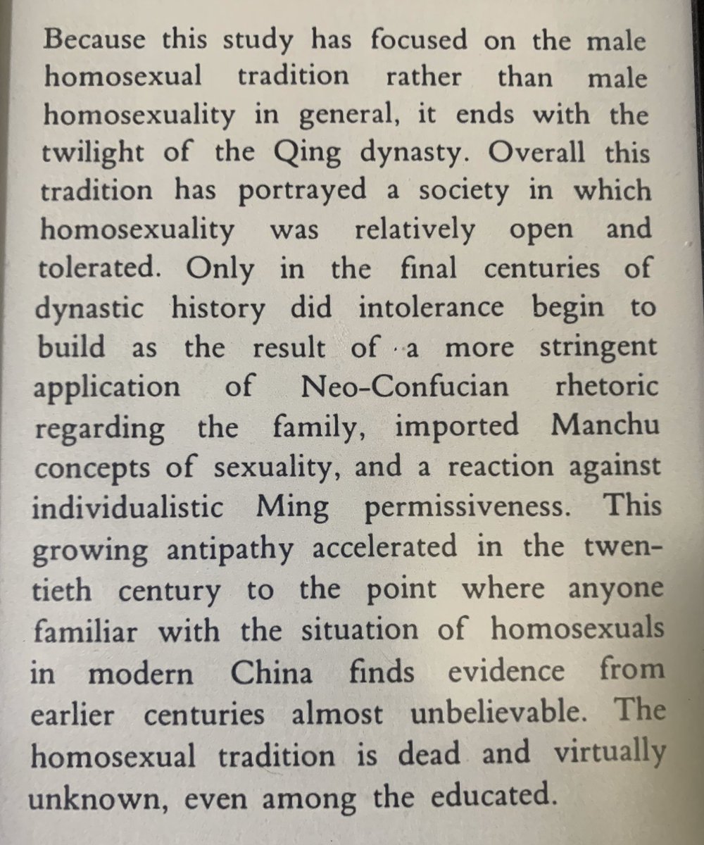 The reasons for the increasing intolerance towards male homosexuality from Qing onwards