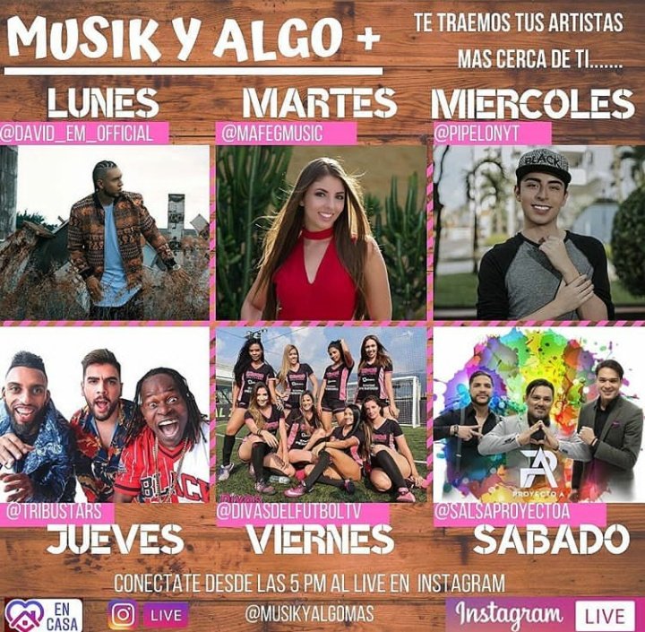 salsaproyectoa's tweet photo. Conectate por Instagram @musikyalgomas con tus artistas favoritos... Entre ellos @salsaproyectoa el sábado 18 de abril, no te lo pierdas. https://t.co/nkondyEFKA