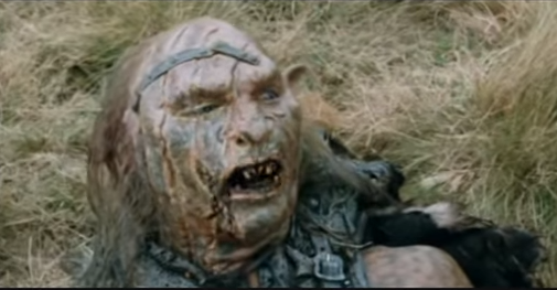 The greatest Lord of the Rings orcs. 1: "Meat's back on the menu" Uruk Hai. 2: Olympic torch runner Uruk Hai. 3: Sloth from Goonies general. 4: "Took a little tumble" warg rider with bolted-together face.