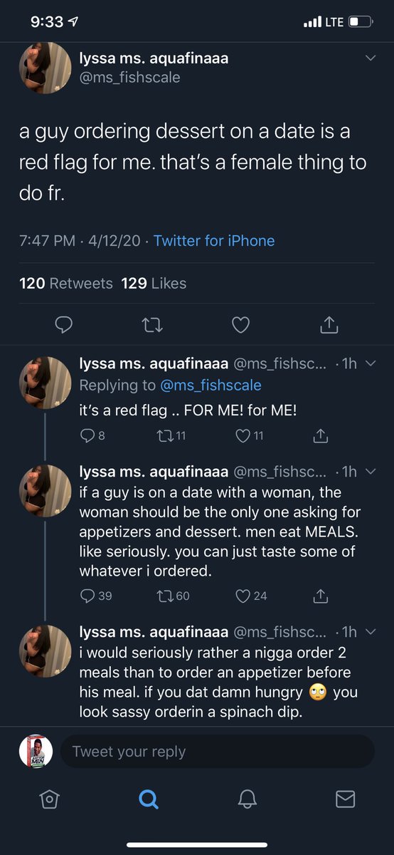 It’s gay to order appetizers and desserts